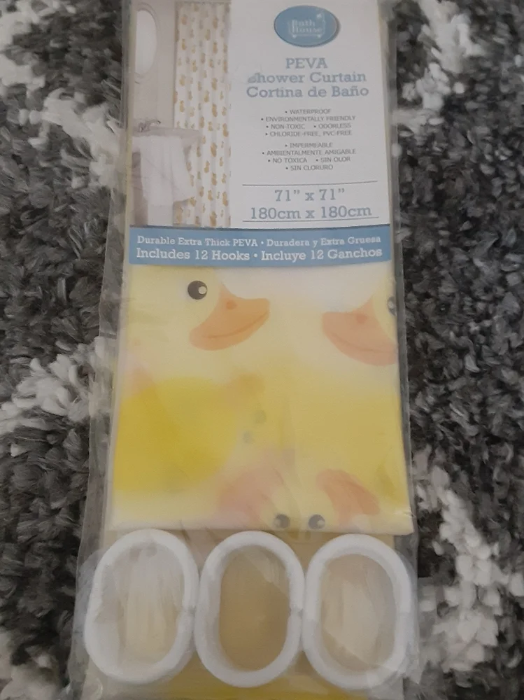 Rubber Duckie Shower Curtain 71x71